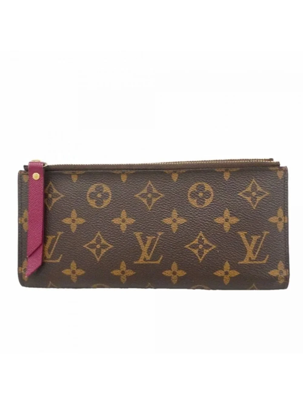 Louis Vuitton Wallet Monogram Portefeuille Adele Brown Fuchsia